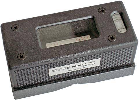 Kurbelzapfenwasserwaage DIN 877 Genauigk.0,1 mm/m 0,2 mm/m 90x42x42mm ROECKLE