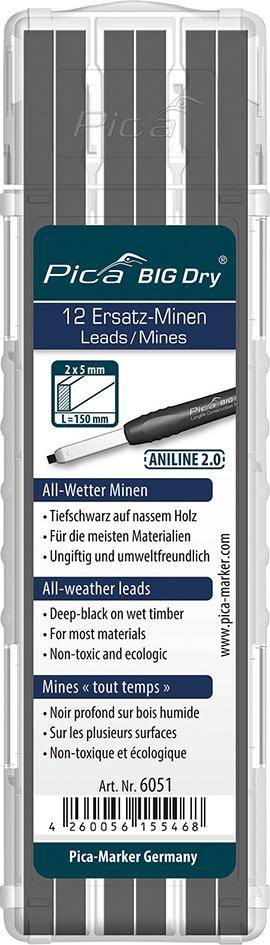 Minen-Set für Zimmermanns-Bleistift BIG Dry ANILINE2.0 Graphit Pica - Artikel: 4260056155468