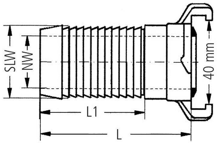 GEKA plus-Schlauchstück 2000, MS, 1/2", 13mm,SB - Artikel: 4015933001105-3