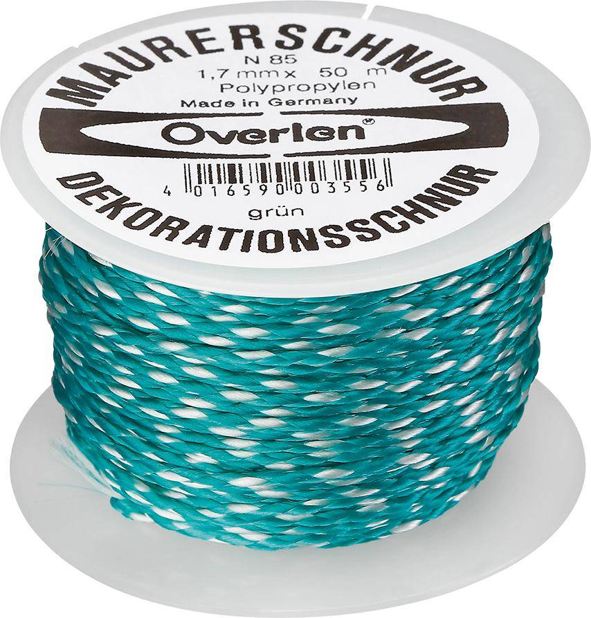 Maurerschnur PP 1,7mm 50m grün Overmann - Artikel: 4016590003556-0