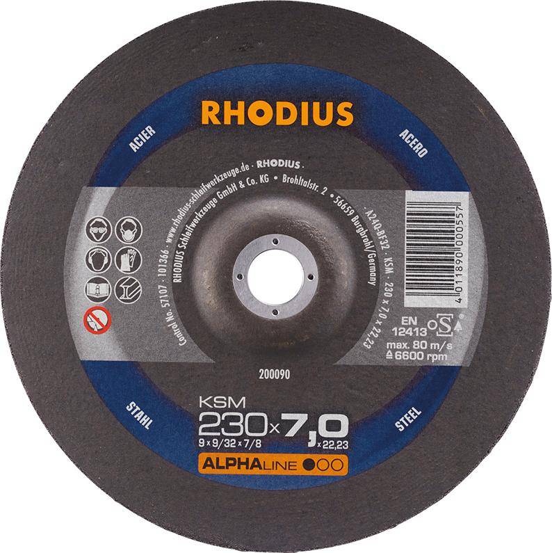 Schruppscheibe KSM 230 x 7,0mm Stahl Rhodius - Artikel: 4011890000557-0