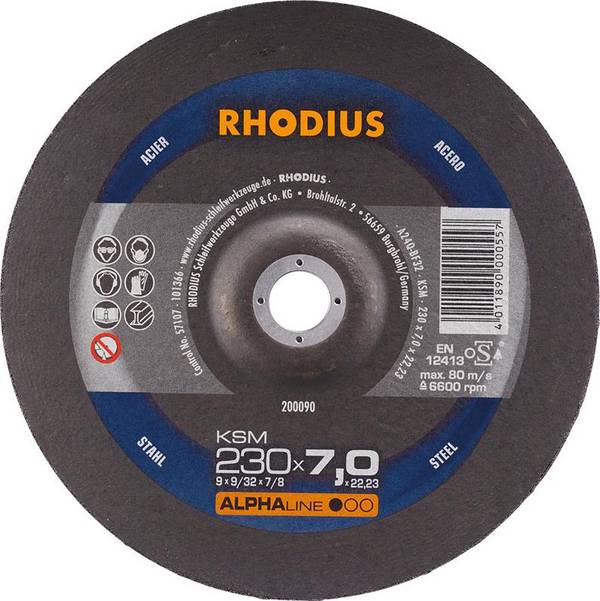 Schruppscheibe KSM 230 x 7,0mm Stahl Rhodius - Artikel: 4011890000557