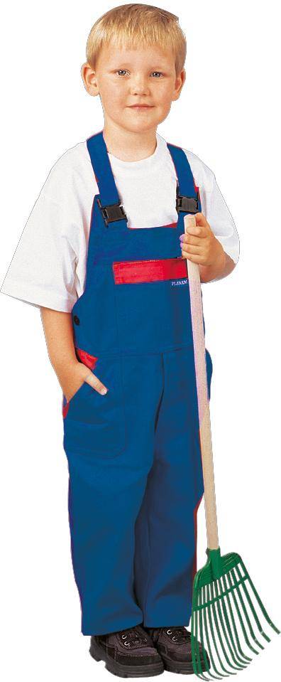 Kinderlatzhose,100%BW,291g/qm,122/128,kornbl./rot - Artikel: 4030913164229-0