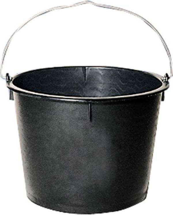 Baueimer Polyeth.-Regen. hohe Form, schwarz 10 l - Artikel: 4012411000728
