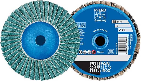 Mini-Polifan COMBIDISC 75mm K 40 Zirkon Pferd - Artikel: 4007220592755
