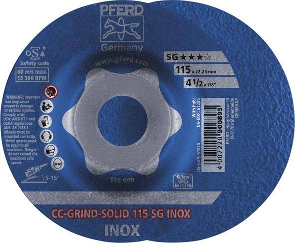 Schruppscheibe gekröpft A24RSG 178x8mm PFERD - Artikel: 4007220470152-3