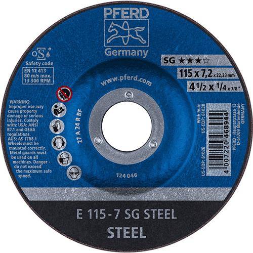 Schruppscheibe gekröpft A24RSG 115x7mm PFERD - Artikel: 4007220468944-0