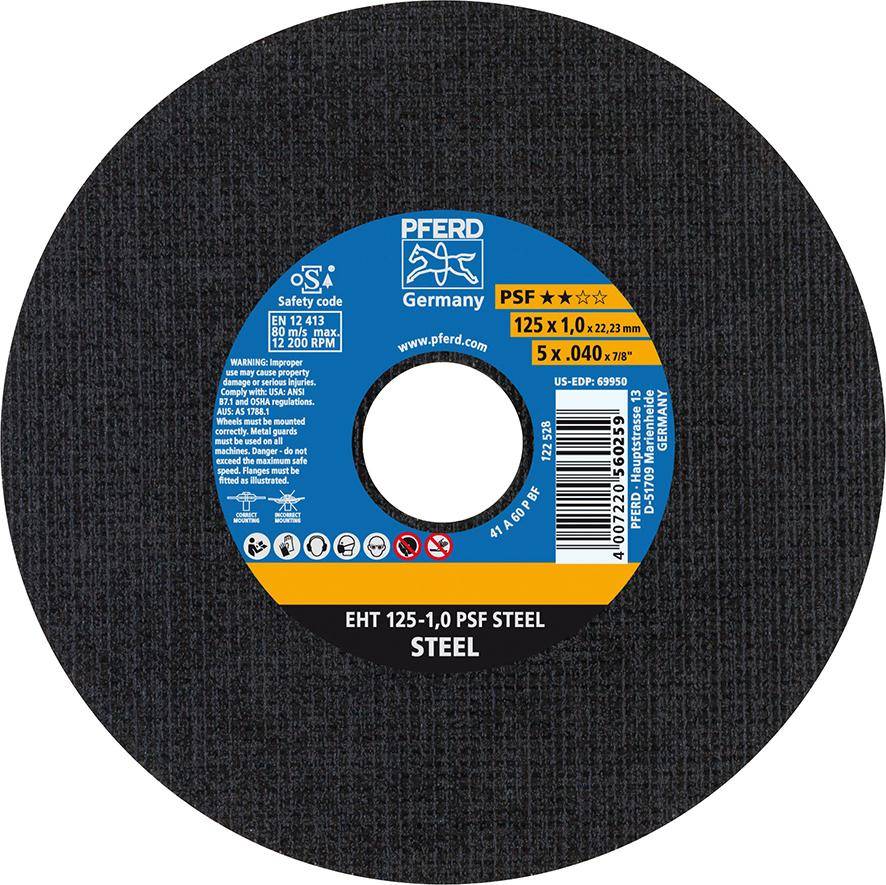Trennscheibe gerade A60PPS 125x1mm PFERD - Artikel: 4007220560259