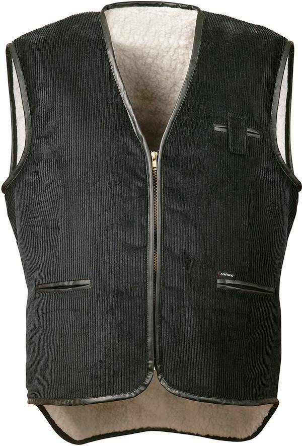 Breitcordweste, Gr.L, schwarz - Artikel: 4025888022483