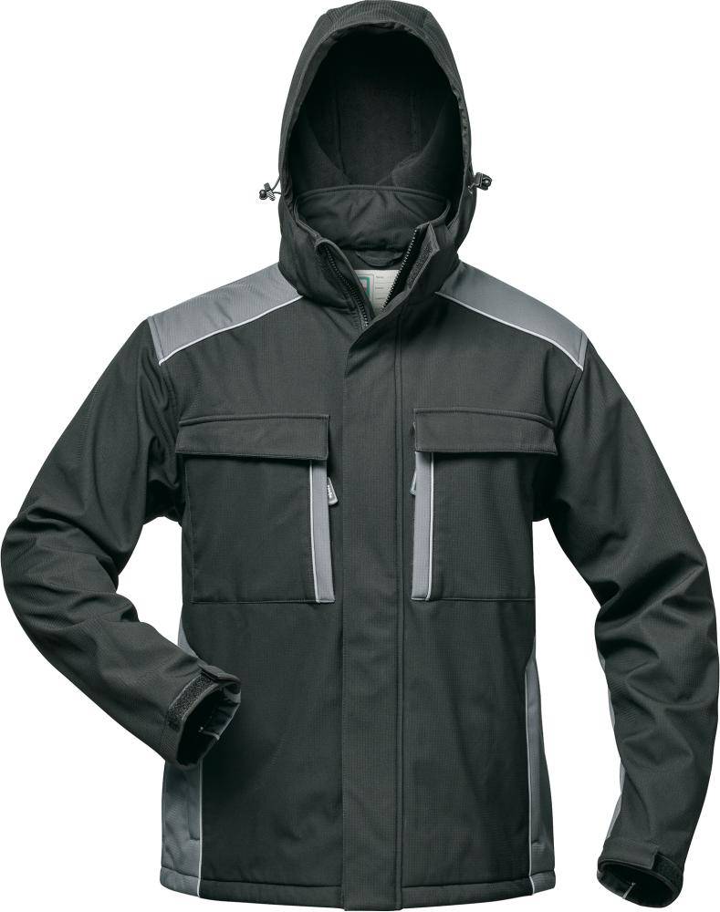 Jacke Posen, Softshell, Gr. S, schwarz/grau