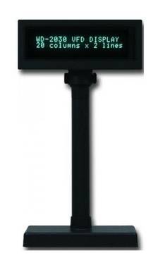 Capture WD-2030 B USB Base Black Powered by USB+5VDC - VFD (Fluorescent) - USB 2.0