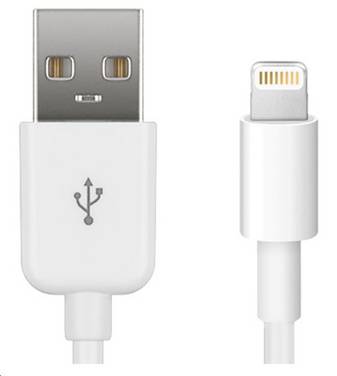 MicroConnect Lightning Cable MFI 0,5m White 8Pin Lightning - USB A Male  Charging & Syncing, 2.4A