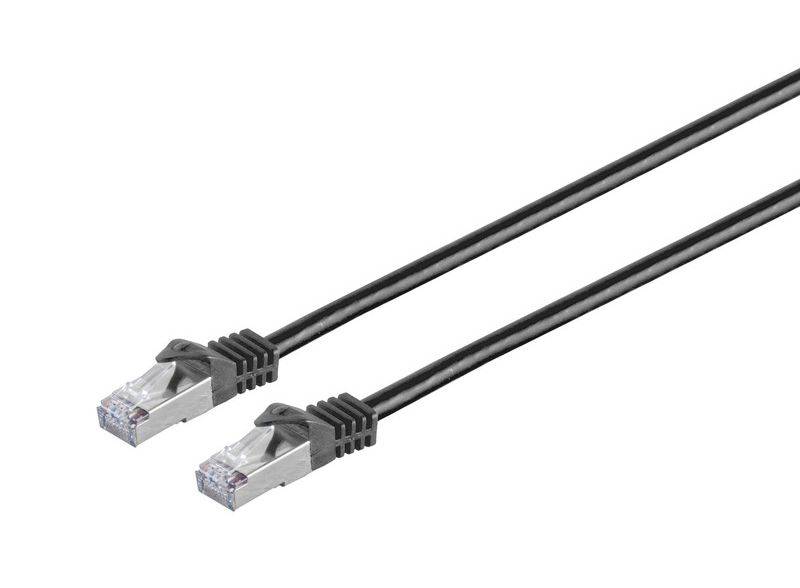 MicroConnect RJ45 patch cord S/FTP (PiMF), w. CAT 7 raw cable 2m Black 4x2xAWG 26, CU-0