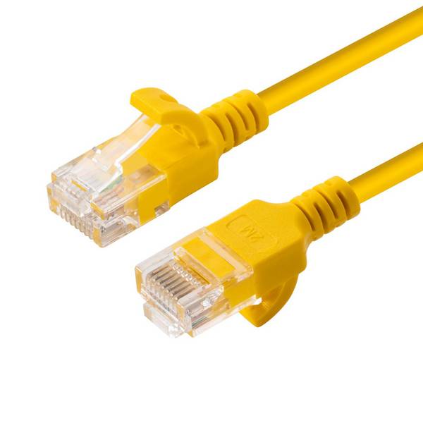 MicroConnect U/UTP CAT6A Slim 0.5M Yellow Unshielded Network Cable, LSZH 4x2xAWG 28 CU, OD : 3.6mm