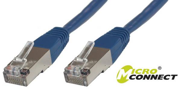 MicroConnect F/UTP CAT6 15m Blue PVC Outer Shield : Foil screening 4x2xAWG 27 CCA