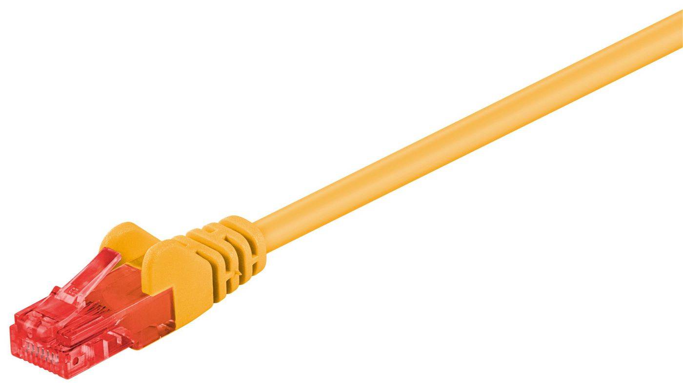 MicroConnect U/UTP CAT6 0.5M Yellow PVC Unshielded Network Cable, PVC, 4x2xAWG 26 CCA-0