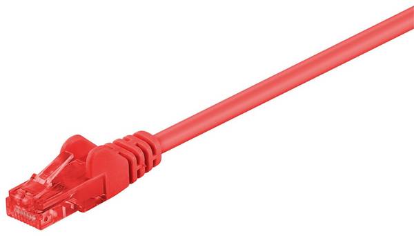 MicroConnect U/UTP CAT6 3M Red PVC Unshielded Network Cable, PVC, 4x2xAWG 26 CCA