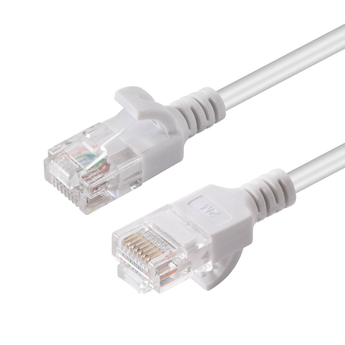 MicroConnect U/UTP CAT6 0.5M White Slim Unshielded Network Cable, PVC, 4x2xAWG 30/7 CU, OD : 3.6mm-0