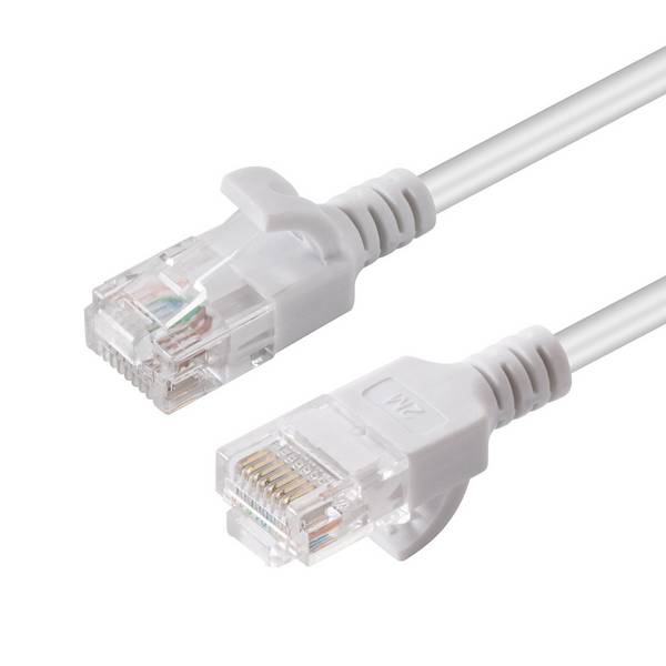 MicroConnect U/UTP CAT6 0.5M White Slim Unshielded Network Cable, PVC, 4x2xAWG 30/7 CU, OD : 3.6mm