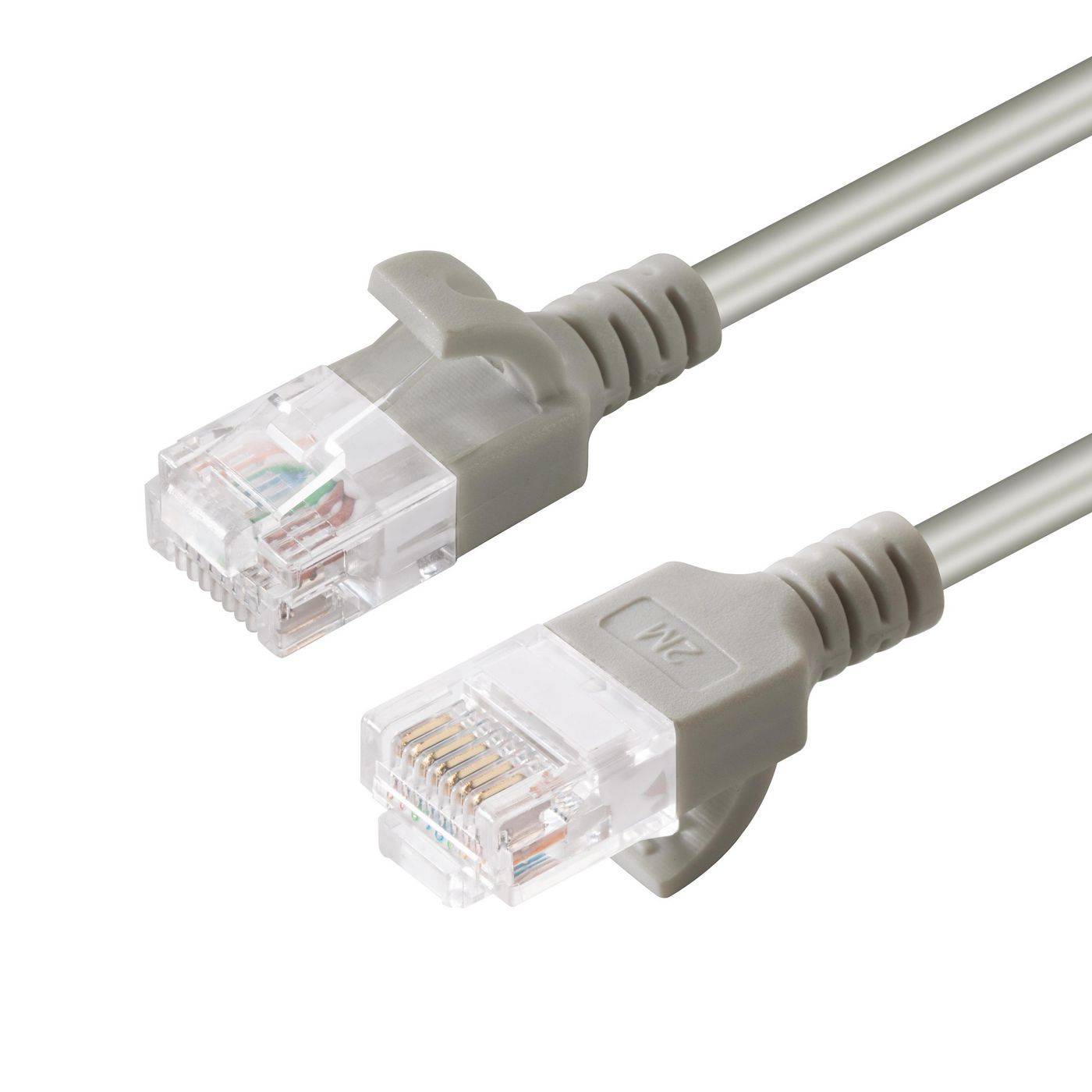 MicroConnect U/UTP CAT6 2M Grey Slim Unshielded Network Cable, PVC, 4x2xAWG 30/7 CU, OD : 3.6mm-0