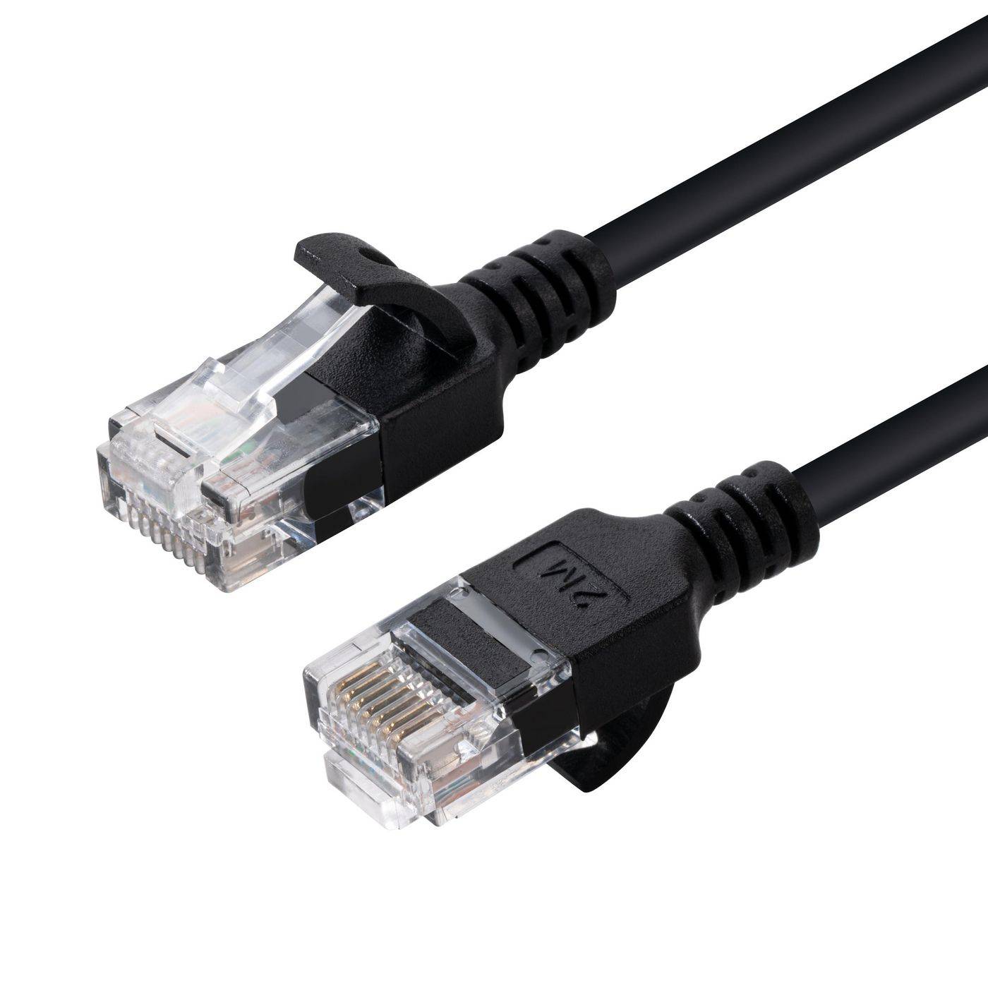 MicroConnect U/UTP CAT6 7.5M Black Slim Unshielded Network Cable, PVC, 4x2xAWG 30/7 CU, OD : 3.6mm-0