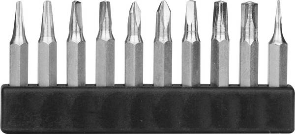 Donau Elektronik MBS69 MBS69 Bit-Set 10teilig Innen-Vierkant (Robertson), Tri-Wing, Innen-Dreikant, Pentalobe