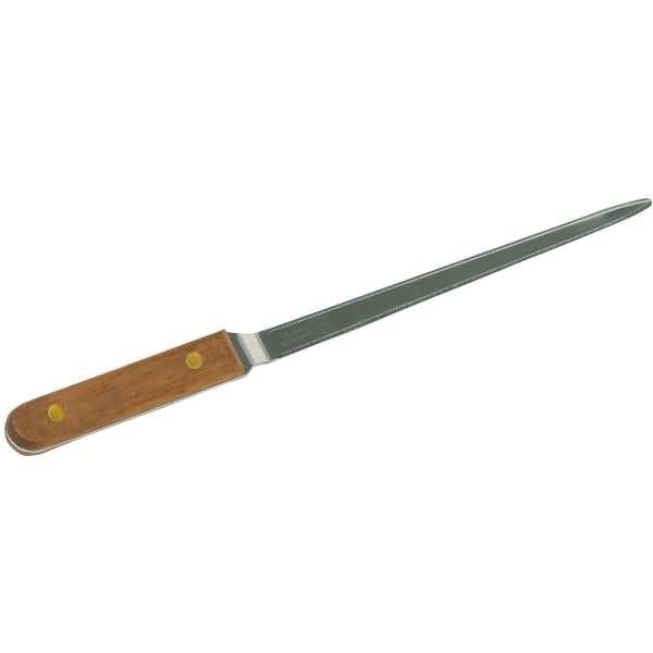 Brieföffner Klinge Edelstahl rostfrei Griff Holz 248mm silber/braun