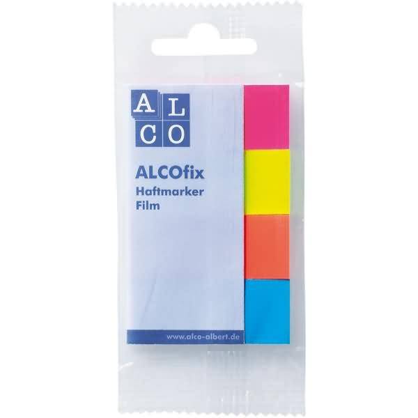 Haftmarker Alcofix 50x20mm VE=4 Farben je 40 Stück