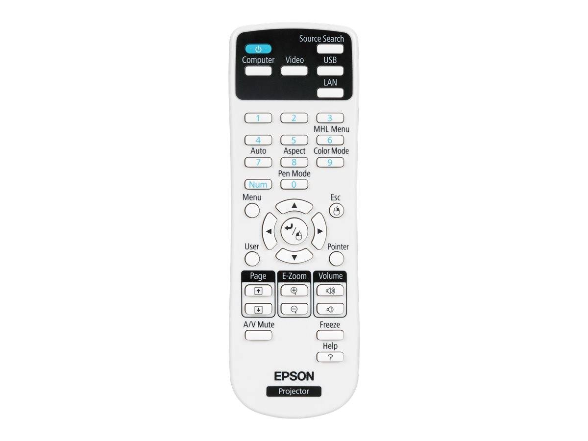 Epson - Fernbedienung - für BrightLink 536, 575, 585, 595, BrightLink Pro 14XX, PowerLite 52X, 53X, 57X, 585-0