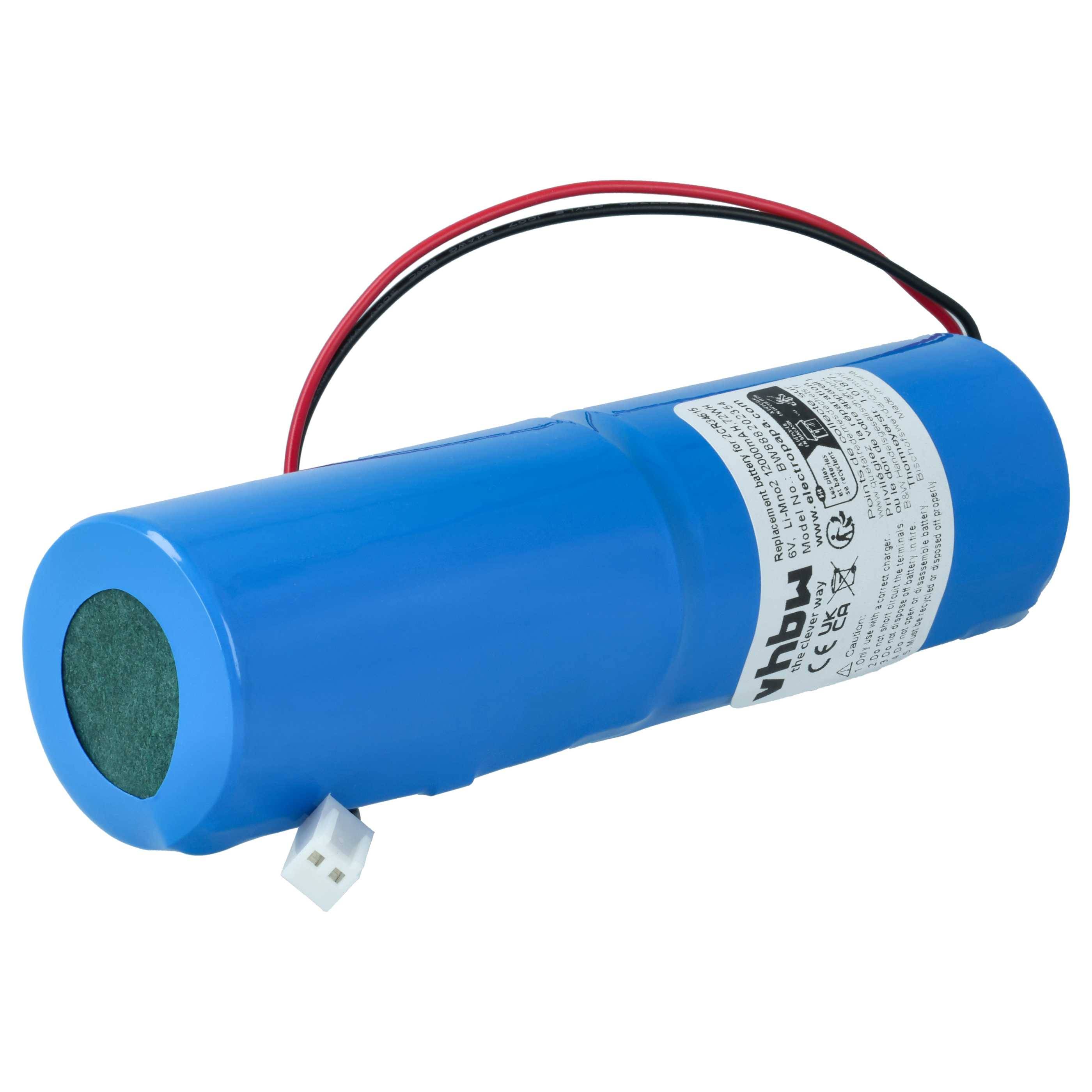 vhbw Batterie kompatibel mit Indexa 8000A | 8000A/2 Alarmanlage, Alarmsystem (12000mAh, 6V, Li-MnO2)-1