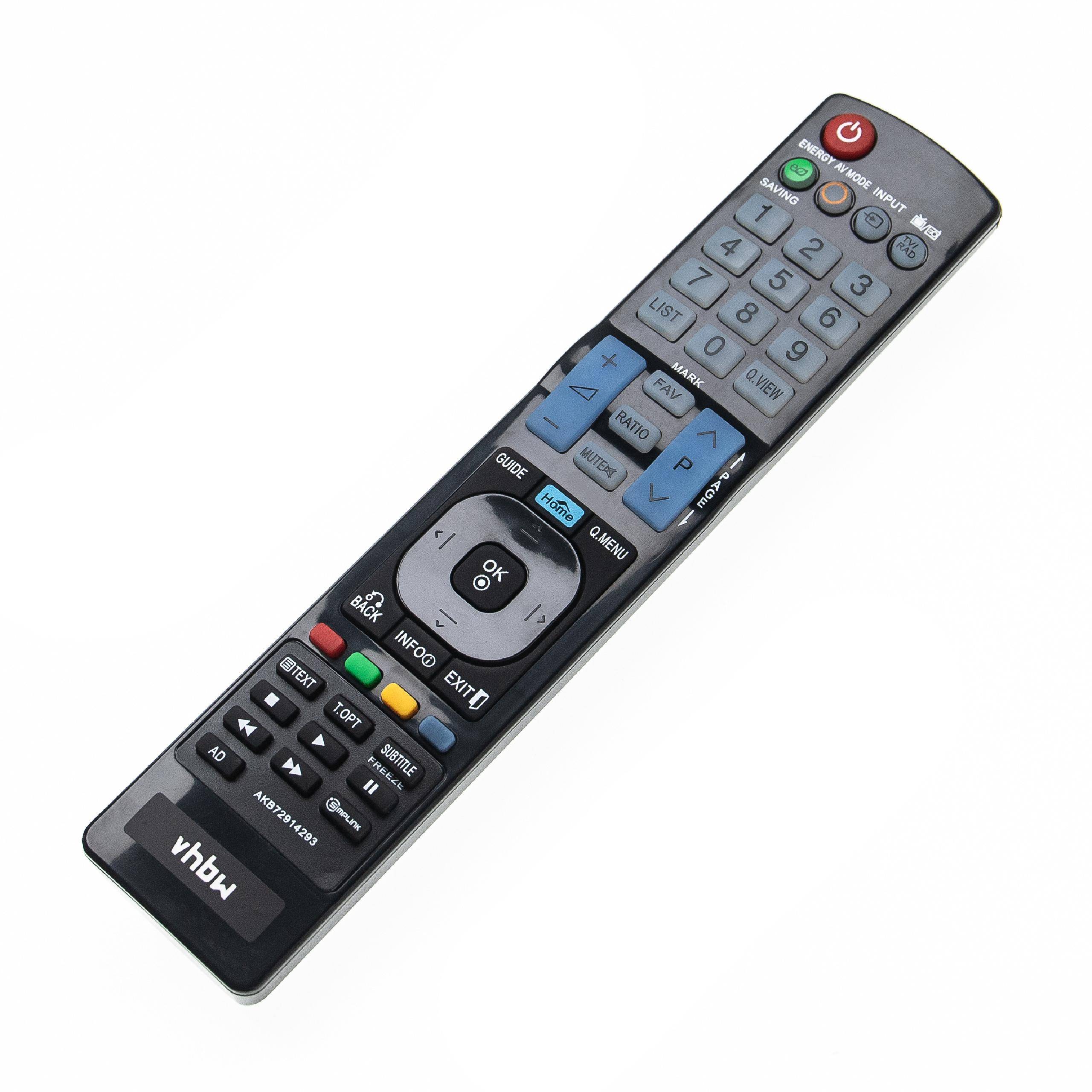 vhbw Fernbedienung kompatibel mit LG 42PW450A-ZA | 42PW450N-ZA, 42PW450T-ZA Heimkino-Anlage, Fernseher, Hi-Fi-System --0