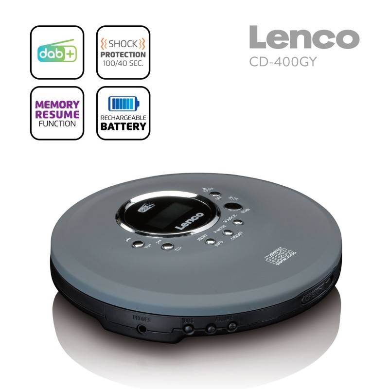 Lenco CD-400 - CD-Player - Anthrazit - CD-Player - Grau-1