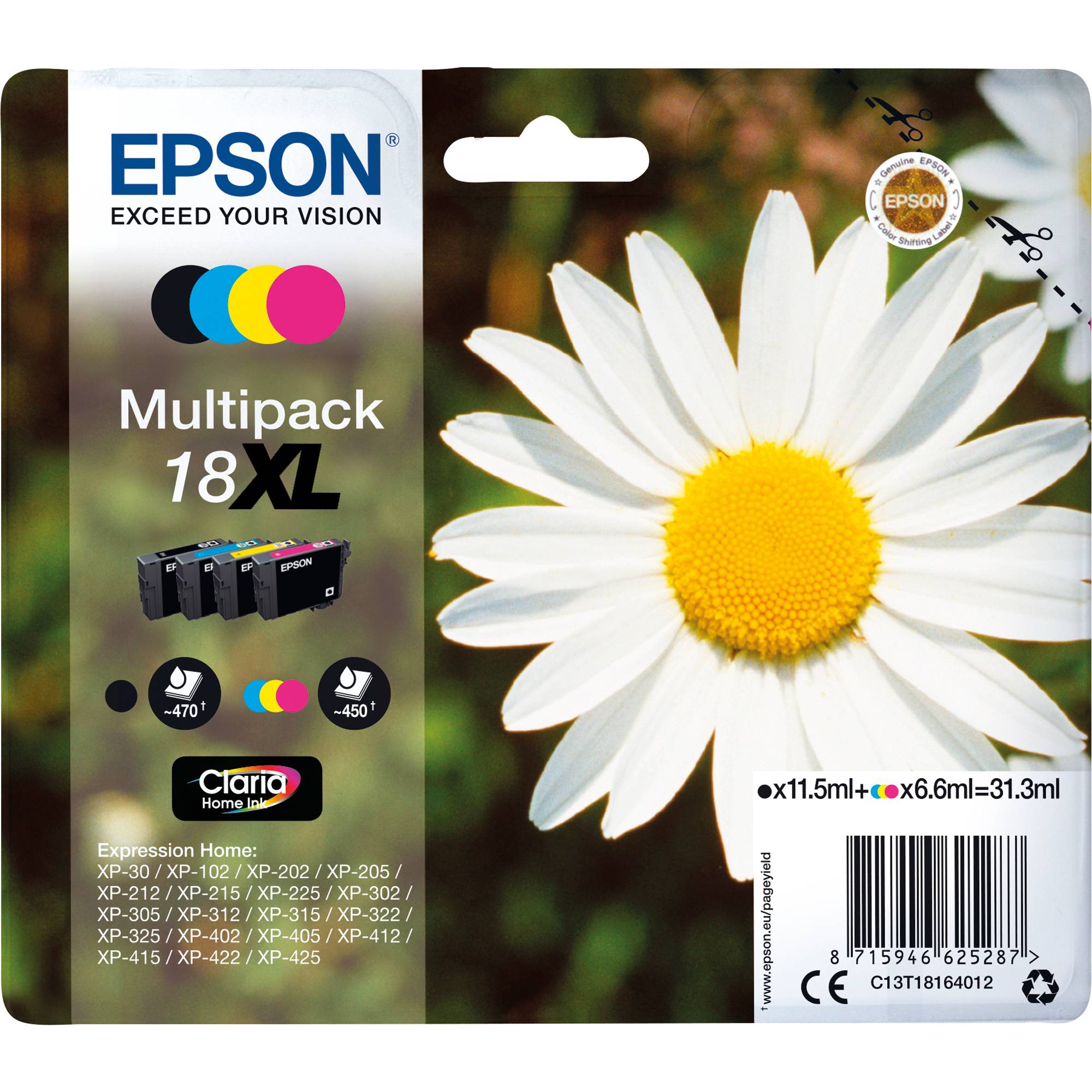 Epson Tintenpatronen-Set XL »T181640« Nr. 18XL-0