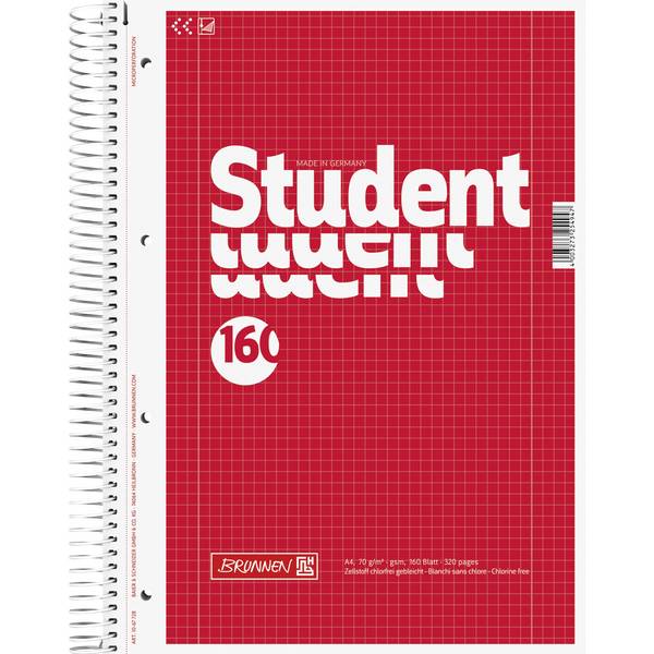 Collegeblock Student DIN A4 160Bl. kariert weiß - Artikel: 111006602
