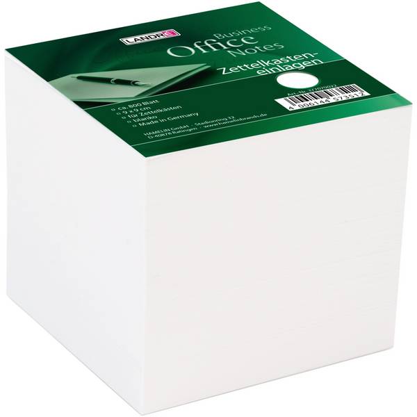 Zettelboxeinlage 9x9x9cm weiß - Artikel: 111110601