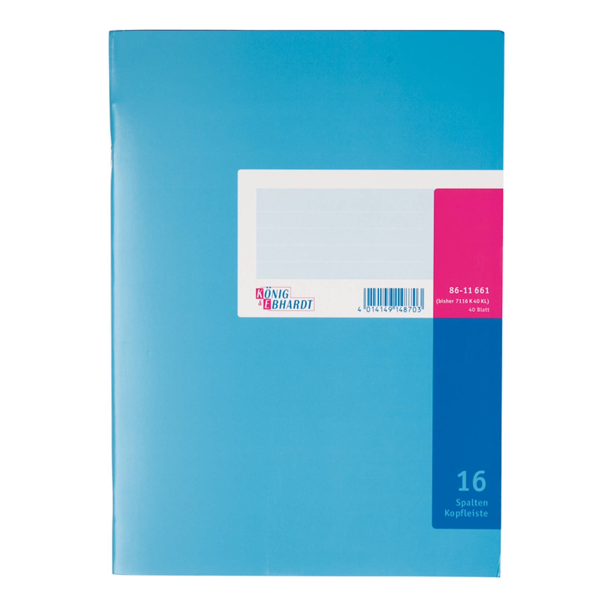 König & Ebhardt Spaltenbuch 8611661 DIN A4 16Spalten 40Blatt - Artikel: 112144400-1