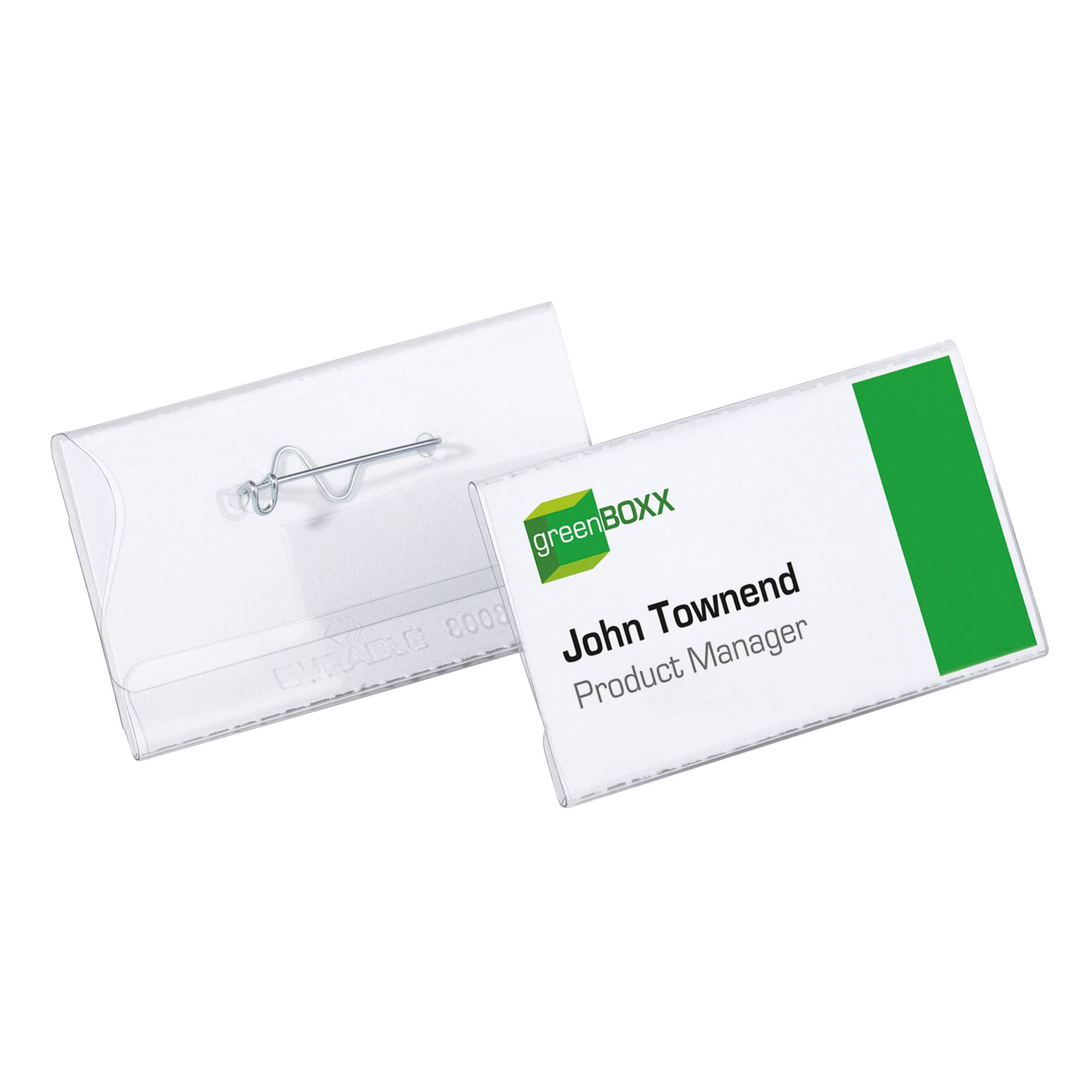 Namensschild 40x75mm Kunststoff tr 100 St./Pack.-1