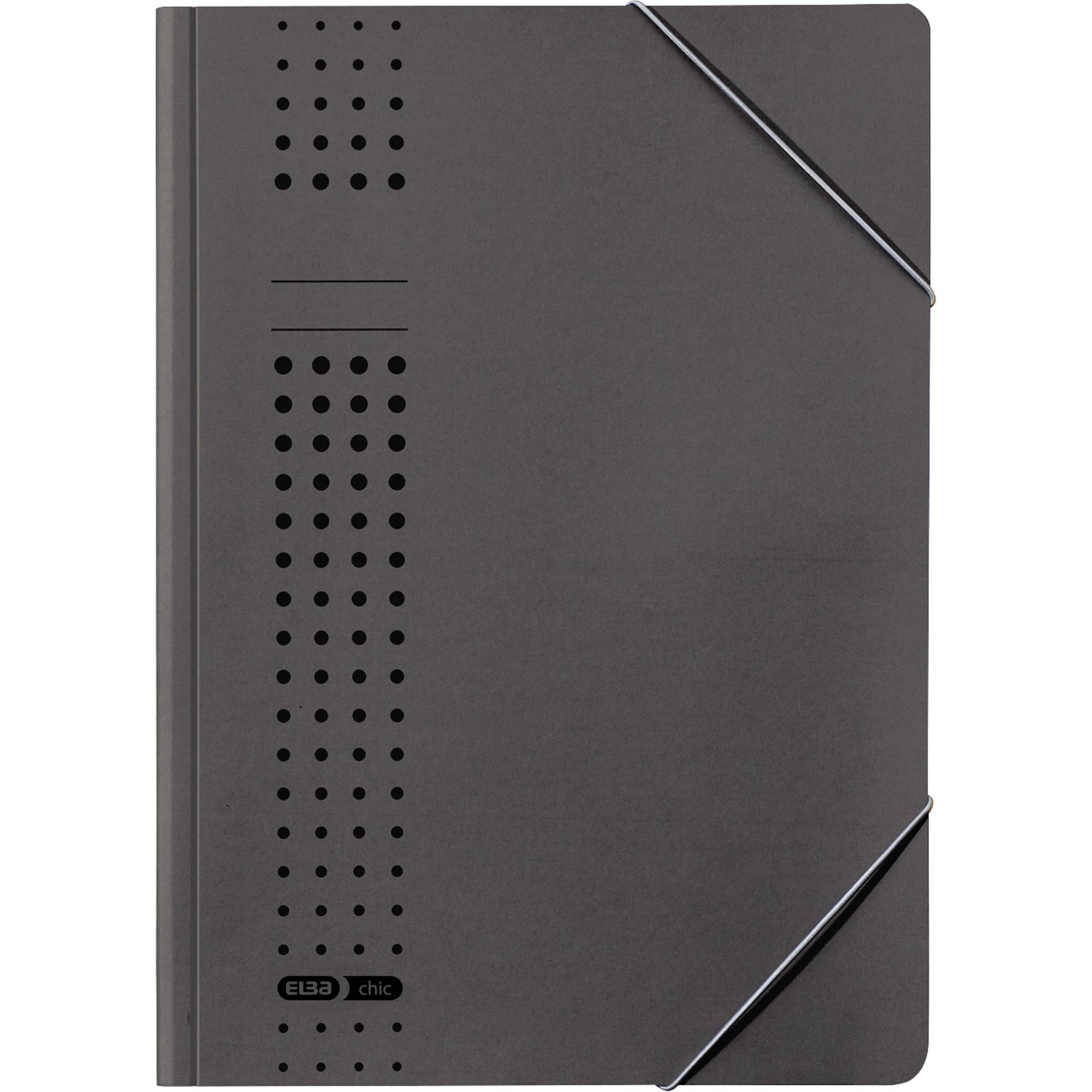 Eckspanner chic DIN A4 150Bl. Karton anthrazit-2