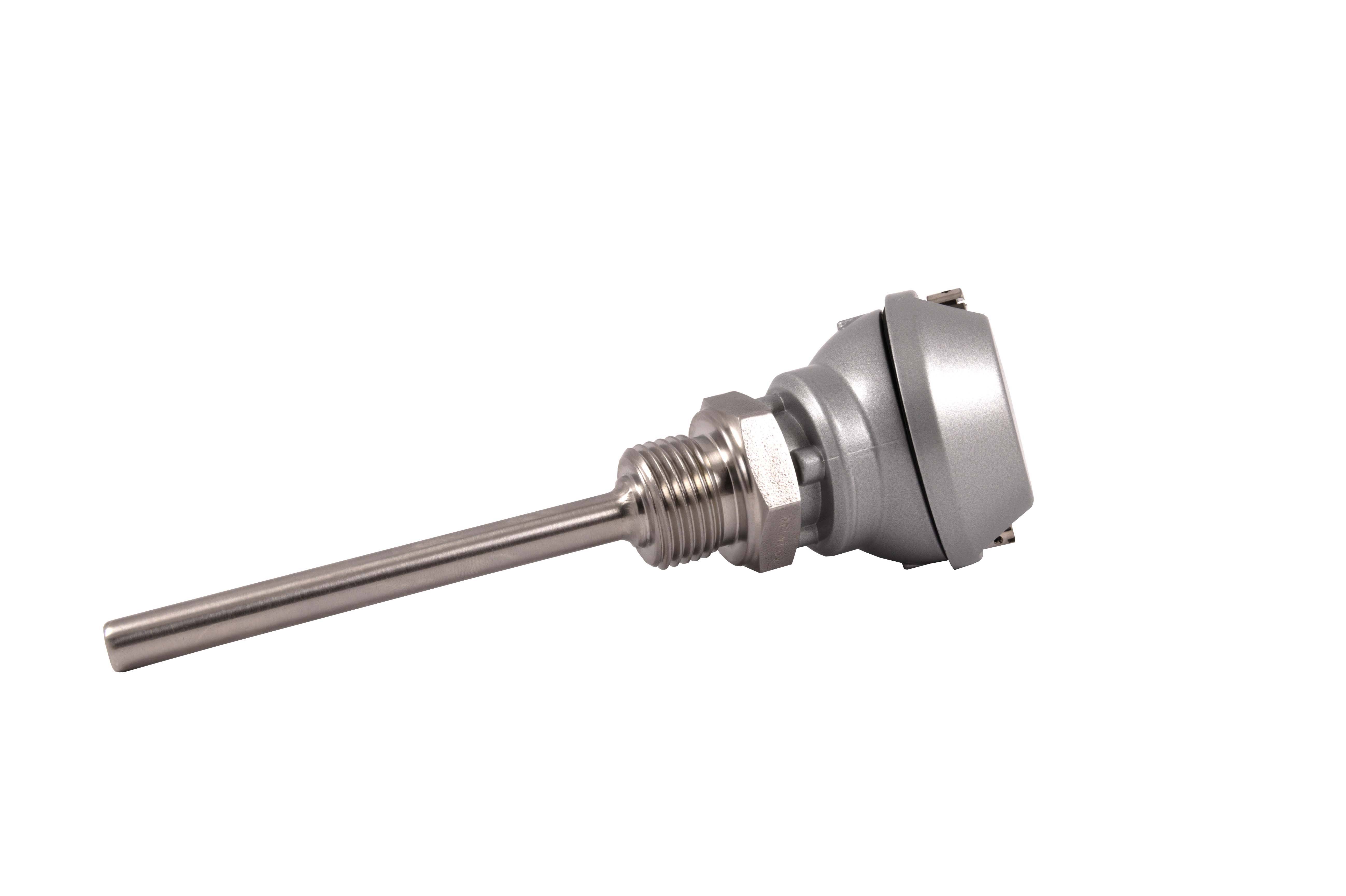 promesstec Pt100 Temperaturfühler / Schutzarmatur 6x100mm /Anschlusskopf Form J / G 1/2"-2