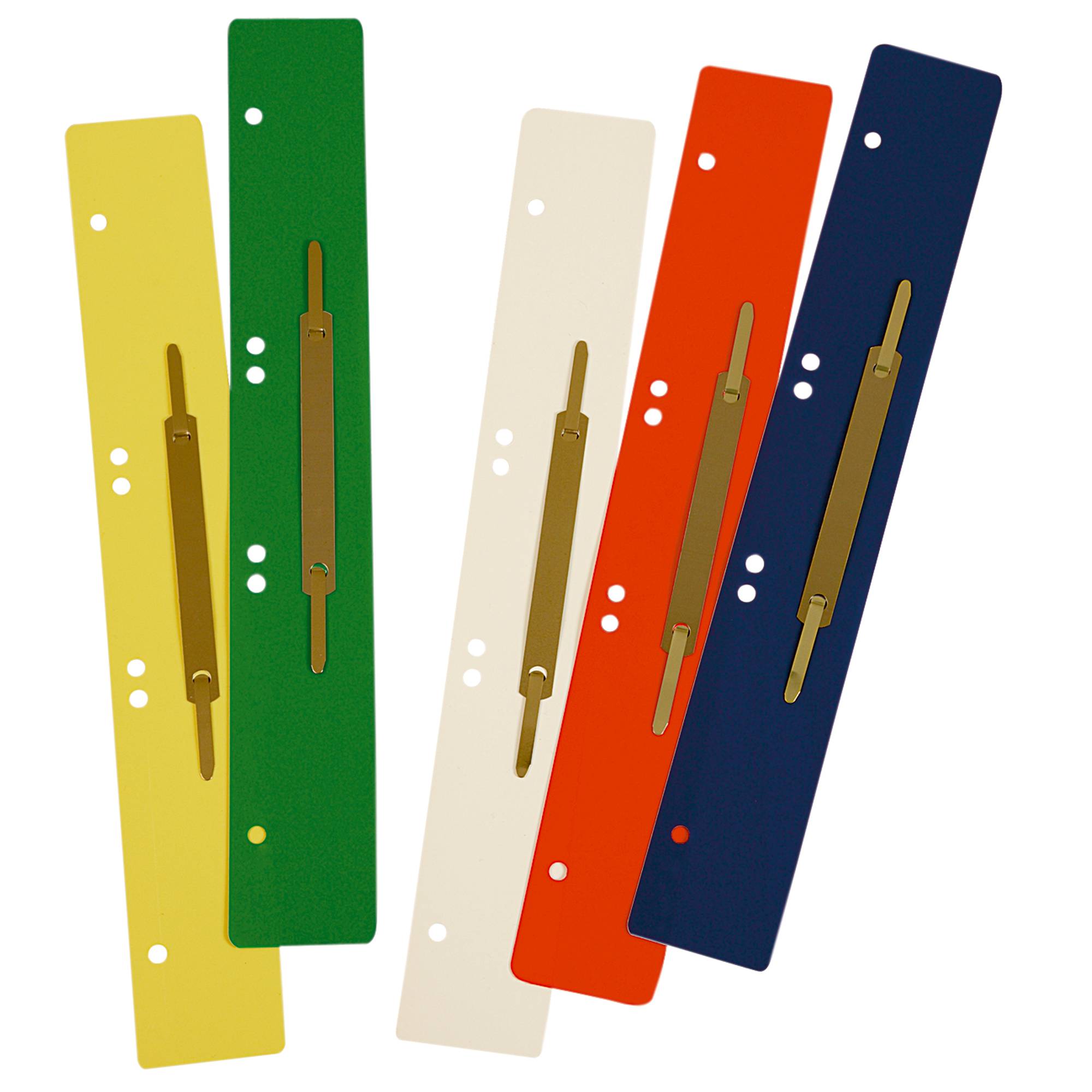 Heftstreifen lang Metalldeckl. farbig 125 St./Pack.-1