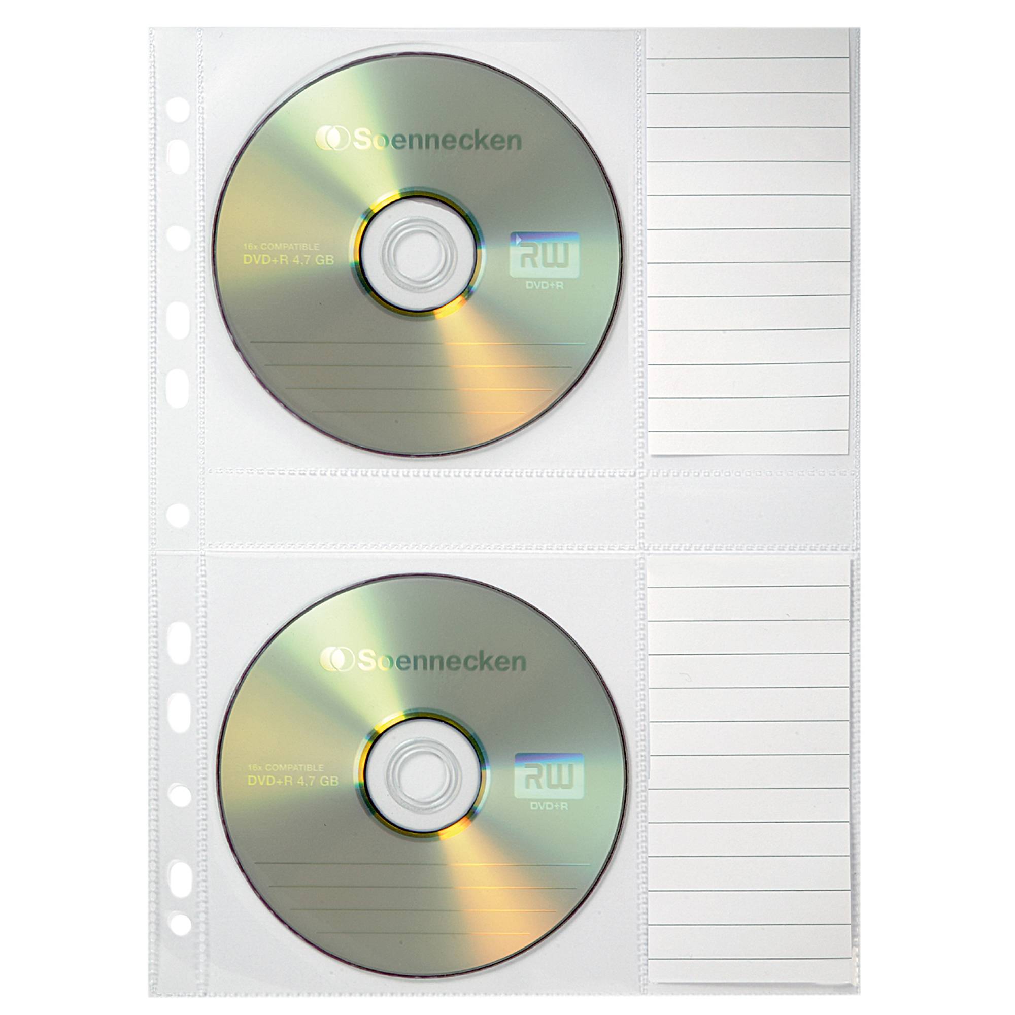 CD/DVD Hülle für 2CDs transparent 5 St./Pack.-1