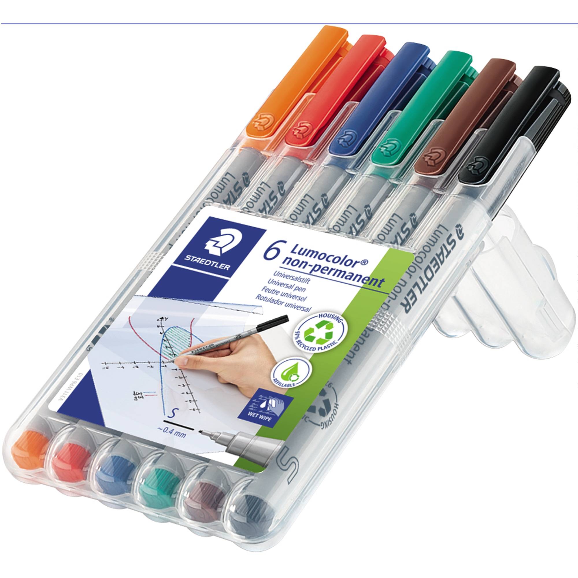 STAEDTLER Folienstift Lumocolor 311 WP6 0,4mm sortiert 6 St./Pack. - Artikel: 156004300-3