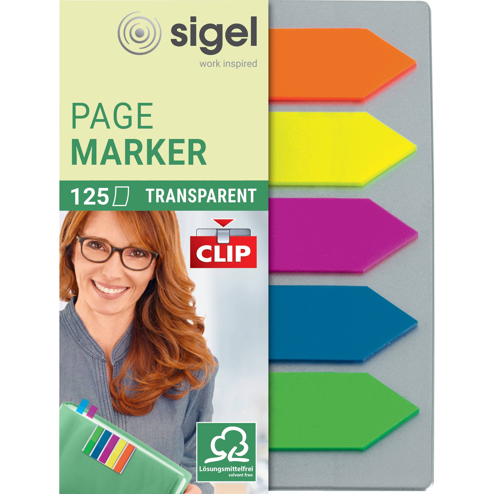 SIGEL Haftmarker Film HN611 52x82mm farbig sortiert 5 St./Pack. - Artikel: 164225899-1