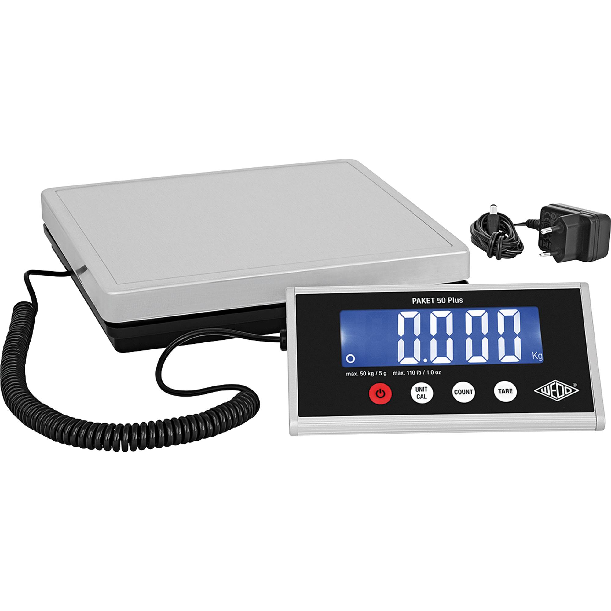 WEDO Paketwaage PAKET 50 Plus 507605005 50kg +Netzgerät - Artikel: 162000700-0