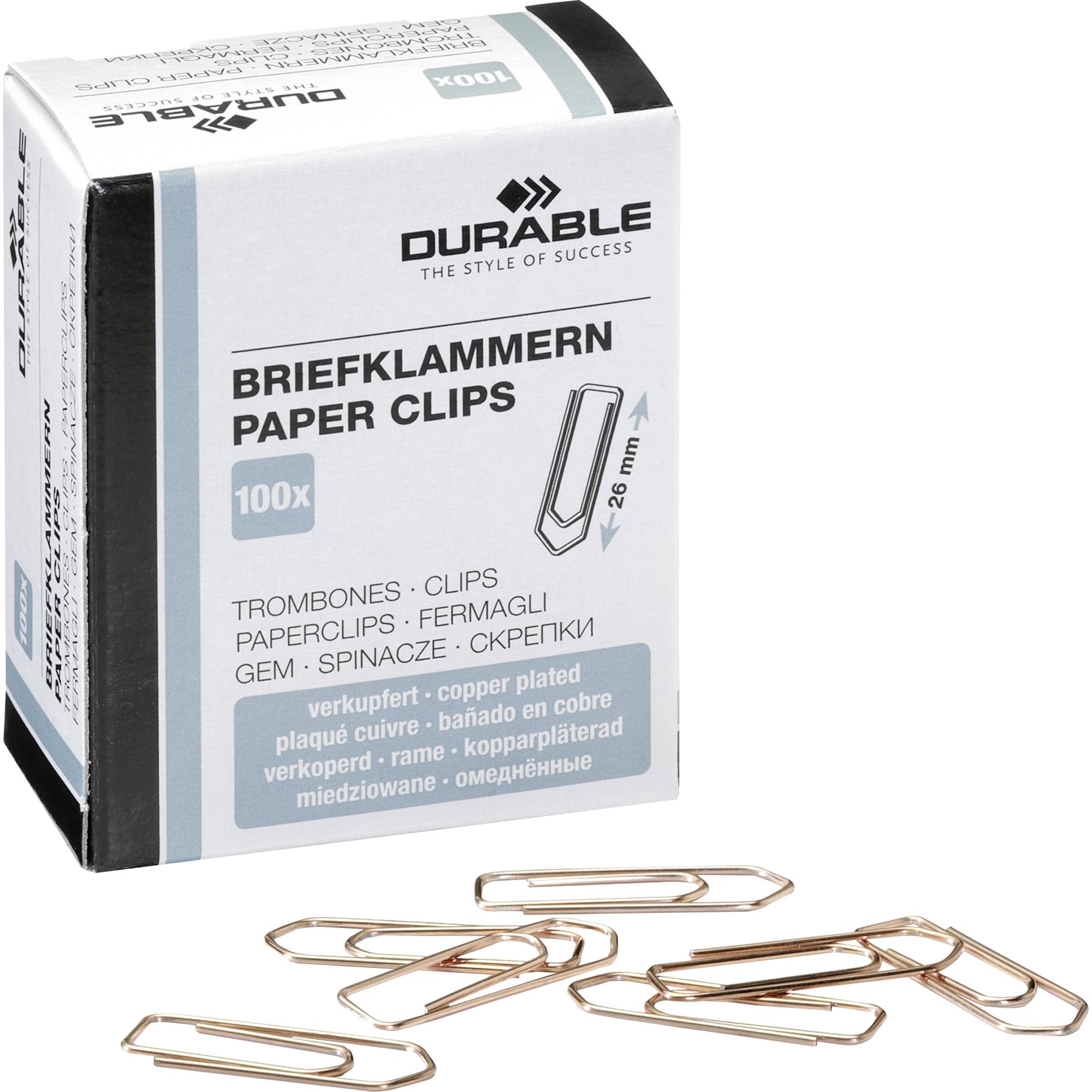 Briefklammer 26mm verkupfert 100 St./Pack.-1