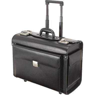 Alassio Pilotenkoffer 92705 mit Trolley Leder schwarz - Artikel: 430003290-2