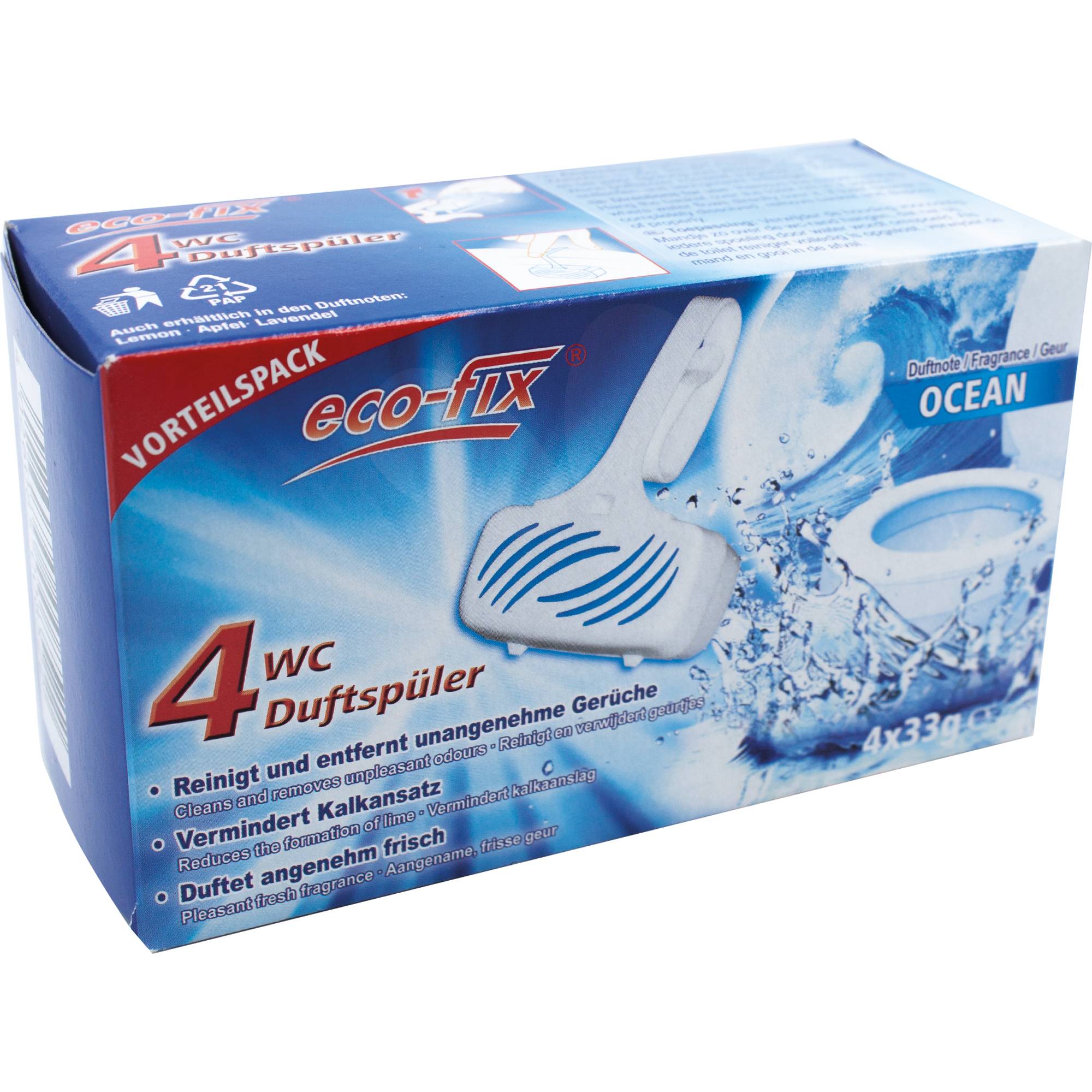 Eco-Fix WC-Duftstein Ocean 00852 4 St./Pack. - Artikel: 495021700-2