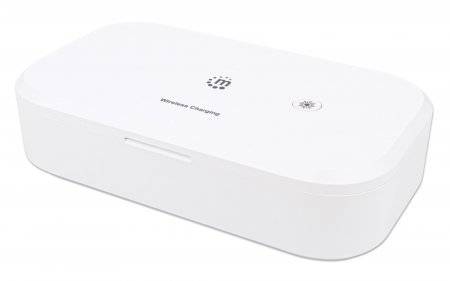 Manhattan UV Phone Sanitizer with Wireless Charger, 10 W Wireless Charging Pad,-0