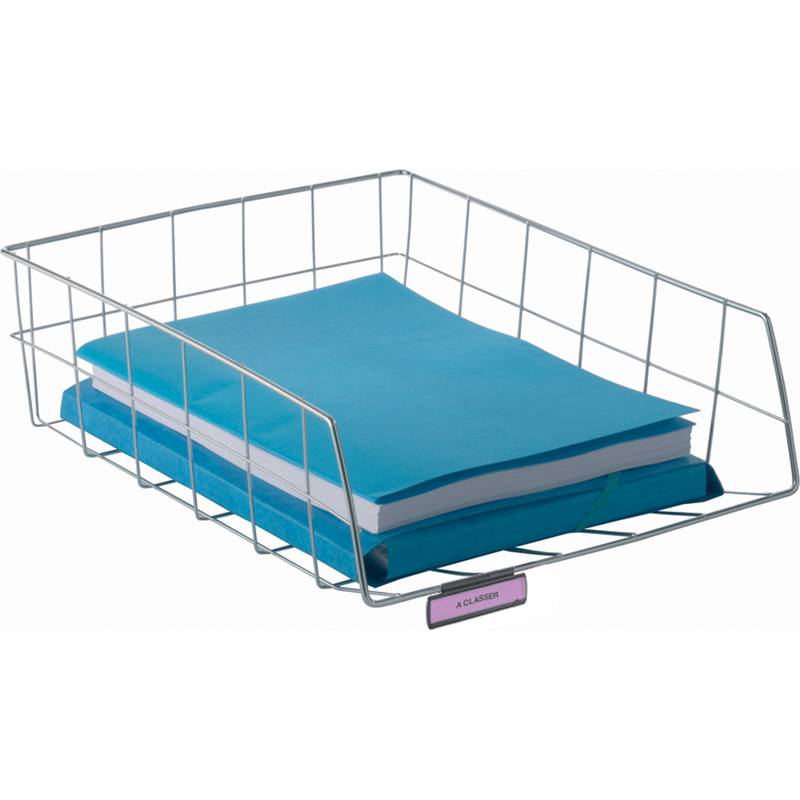 ALBA Briefablage "CORMM" Drahtmetall, A4, verchromt - mittel-0