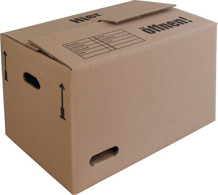 Umzugskarton Wellpappe L440xB340xH474mm zweiwellig braun-0